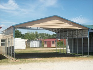 Boxed Eave Roof Style with One Gable End